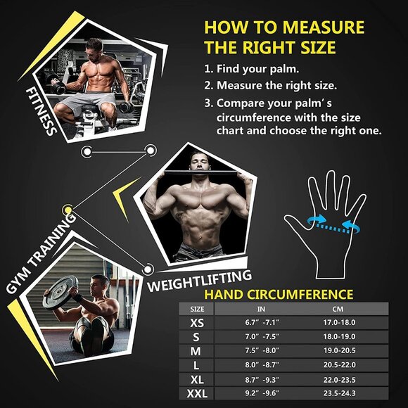 Women  Black Weight Lifting Gym Workout Gloves Wrist Wrap Support  Full Palm - Picture 7 of 7